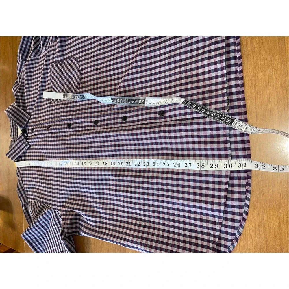 Billy Reid Standard Shirt Men XXL Gingham Check Long Sleeve Button Down - Picture 5 of 7